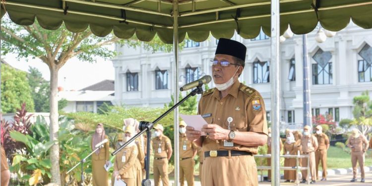 Abdullah Sani Pimpin Upacara Peningkatan Nasionalisme dan Kedisiplinan ASN