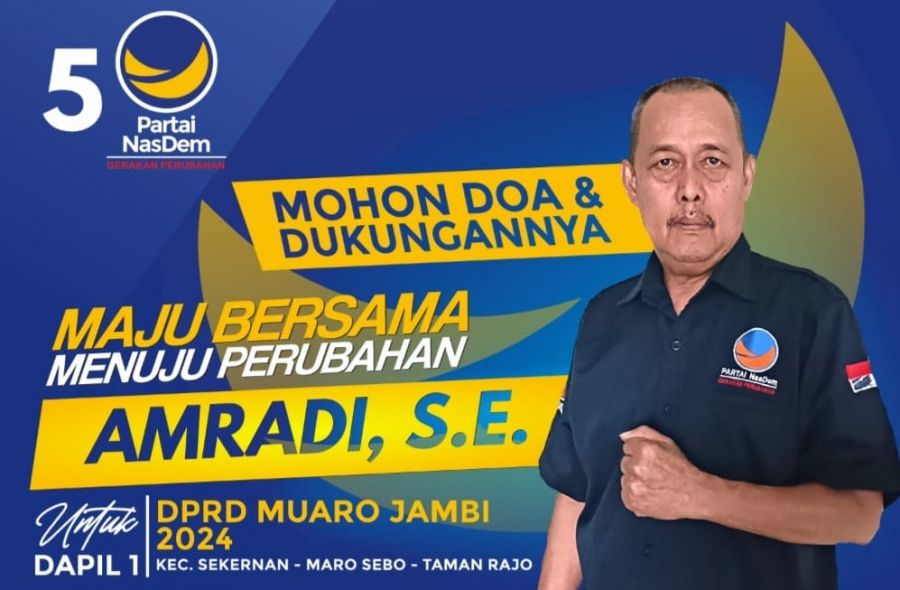 Amradi SE Siap Maju Caleg DPRD Kabupaten Muaro Jambi 