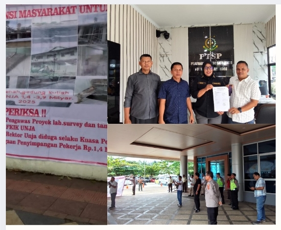 AMUK Gelar Unras, Desak BPK dan Kejati Jambi Ungkap Proyek Bermasalah