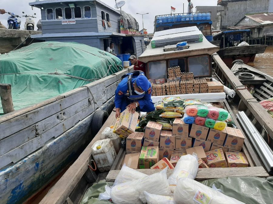 Antisipasi Kelangkaan Minyak Goreng, Sat Polair Polres Tanjab Barat Patroli Pelabuhan