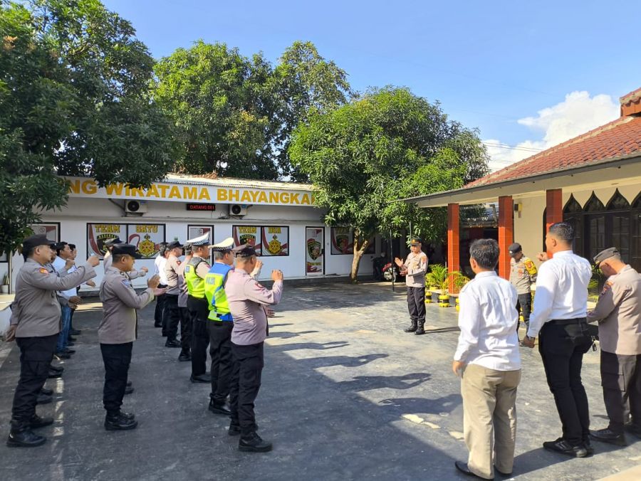 Apel Pagi Polsek Cikupa Dipimpin AKP Jakarianta, Tahanan Aman Terpantau