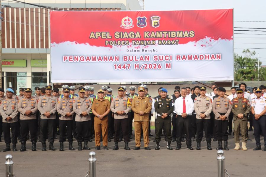 Apel Siaga Kamtibmas Amankan Ramadan di Tanjab Barat