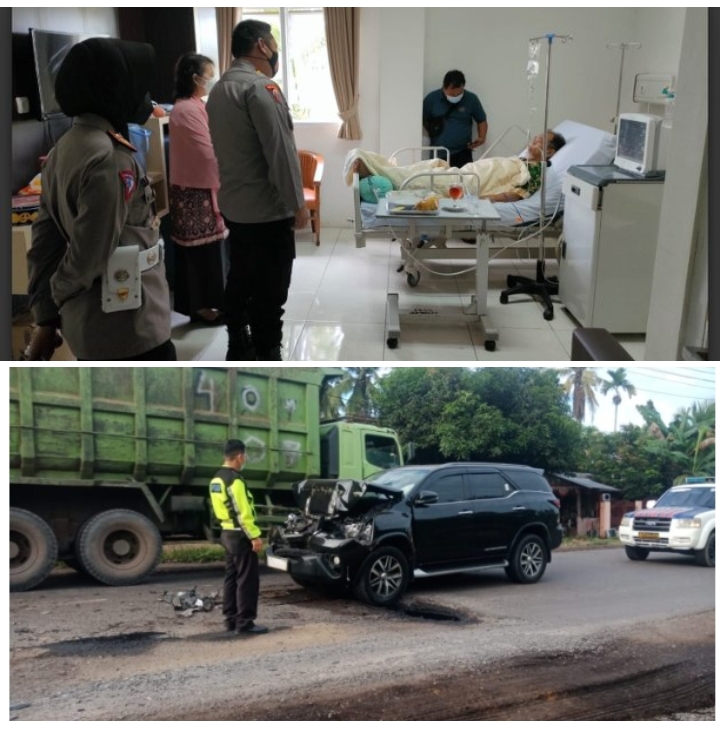 Bupati Merangin H. Mashuri Kecelakaan di Sridadi, Muara Bulian