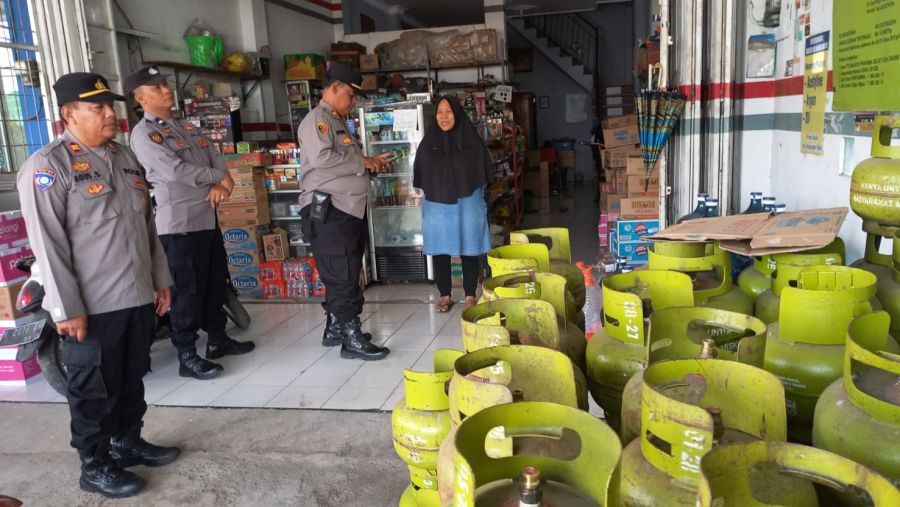 Cegah Penyalahgunaan Distribusi Gas Elpiji, Polsek Cepiring Cek Ketersedian Pangkalan LPG 3 KG