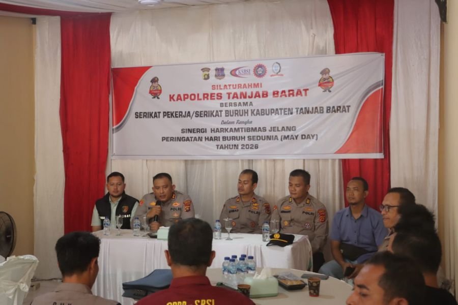Jelang May Day 2026, Kapolres Tanjab Barat Perkuat Sinergi Bersama Serikat Pekerja di Tebing Tinggi
