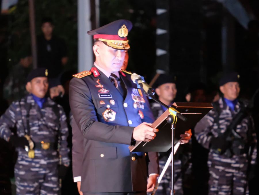 Kapolda Banten Pimpin Apel Kehormatan dan Renungan Suci dalam Rangka HUT Kemerdekaan RI ke-79
