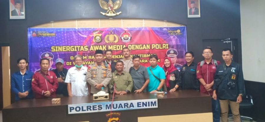Kapolres Muara Enim Silaturahmi Bersama Awak Media