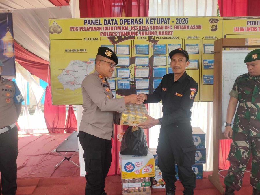 Kapolres Tanjabbar Sidak Pos Yan Jalintim, Apresiasi Keterlibatan Senkom