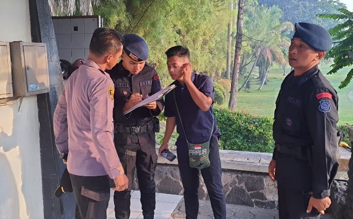 Kapolsek Purwakarta Dampingi Sterilisasi Jelang Muskerwil PWNU Banten