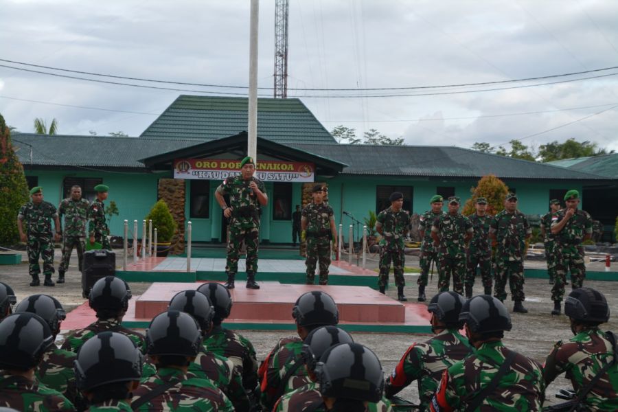 Kasdam XVII/Cenderawasih Pimpin Penerimaan Satgas Yonif Mekanis 203/AK dan Yonif Raider 321/GT