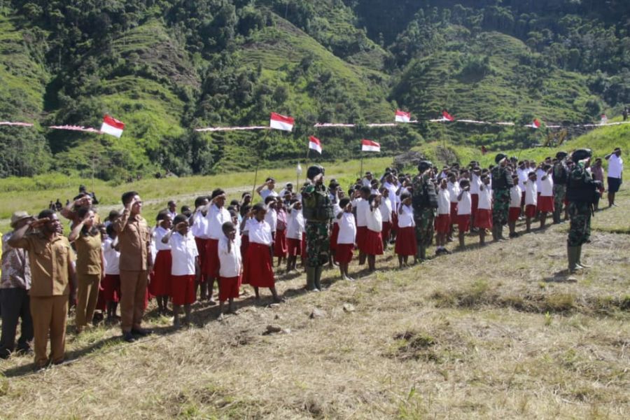 Kemeriahan HUT Republik Indonesia Ke-77 di Pegunungan Tengah, Distrik Mbua