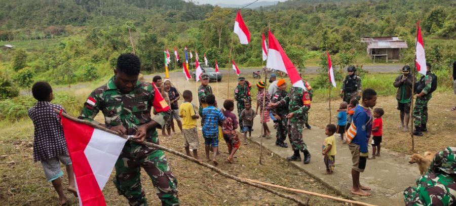Kodim 1715/YHK Melalui Koramil Oksibil Gelar Bakti Sosial di Distrik Serambakon