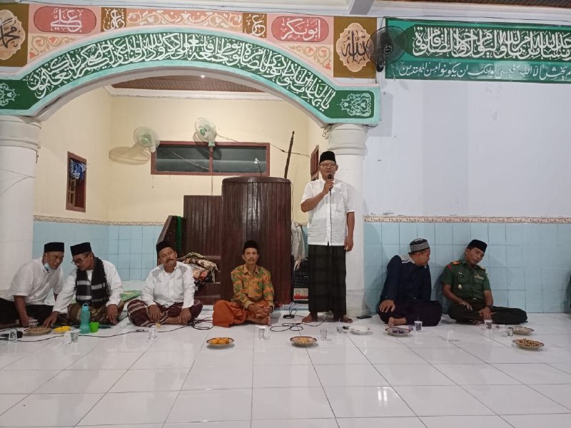 Kades Bahar Sambut Tim safari Ramadhan Bahar Utara di Masjid Nurul Jadid