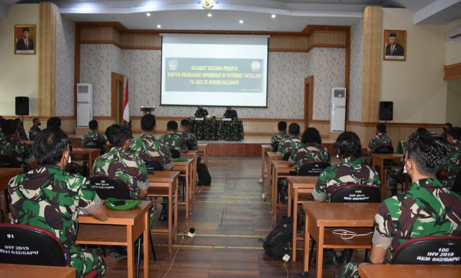 Korem 042/Gapu Gelar Bimtek Keamanan Informasi di Internet Intelijen