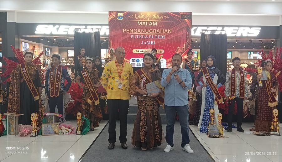 Malam Penuh Prestasi, Afia Meilin Putri Islamy Bersinar di Malam Penganugerahan Putera Puteri Jambi