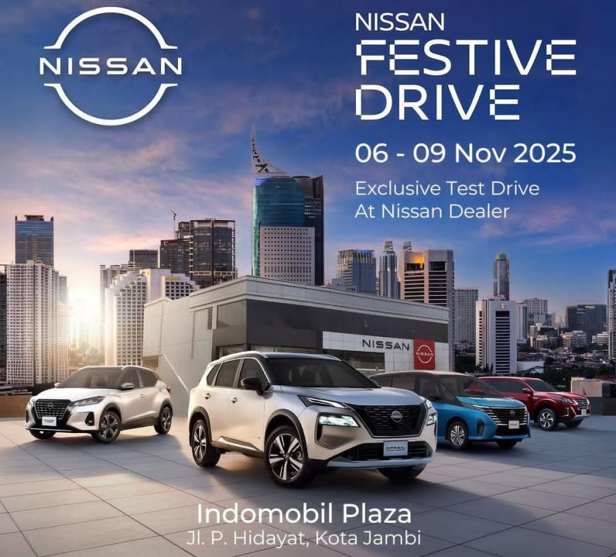 NISSAN Jambi Akan Gelar “Festive Drive” — Ajak Warga Rasakan Sensasi Mobil Listrik Tanpa Cas