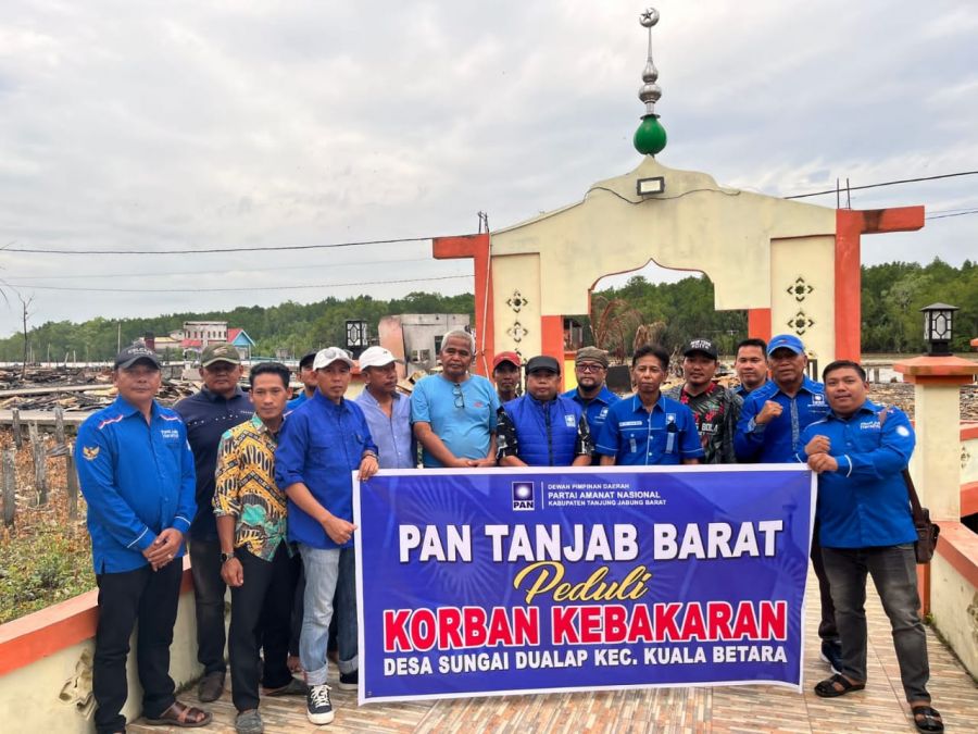 PAN Tanjabbar Berikan Bantuan untuk Korban Kebakaran di Sungai Dualap  