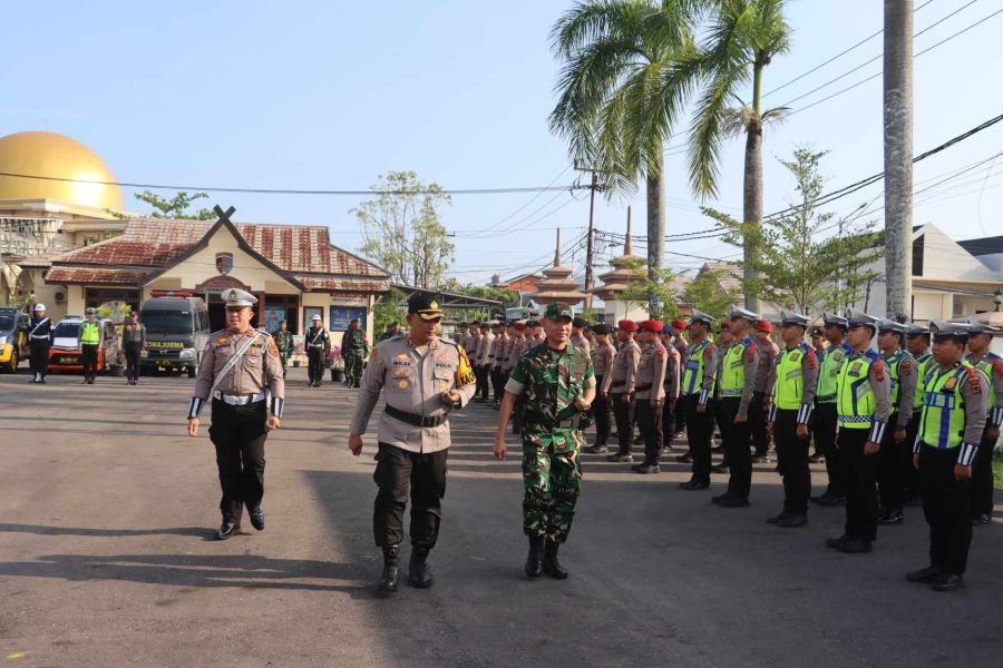 Pastikan Mudik Aman dan Nyaman, Polres Tanjab Barat Gelar Apel Pasukan Operasi Ketupat 2026