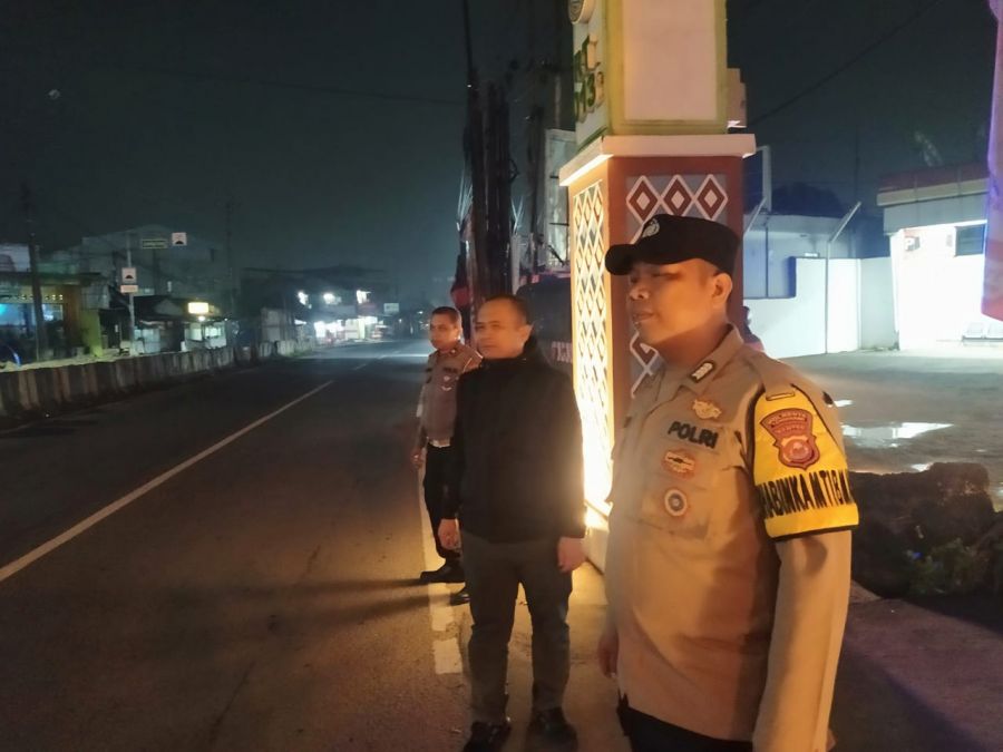 Patroli Cipkon Dini Hari, Polsek Cikupa Sasar Titik Rawan Gangguan Kamtibmas