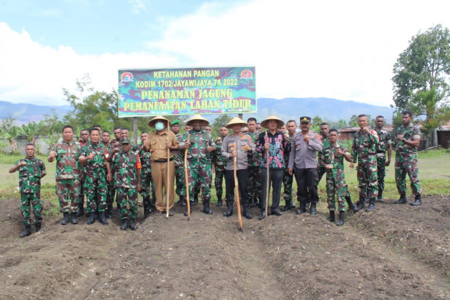 Pemanfaatan Lahan Tidur Kodim 1702/Jayawijaya