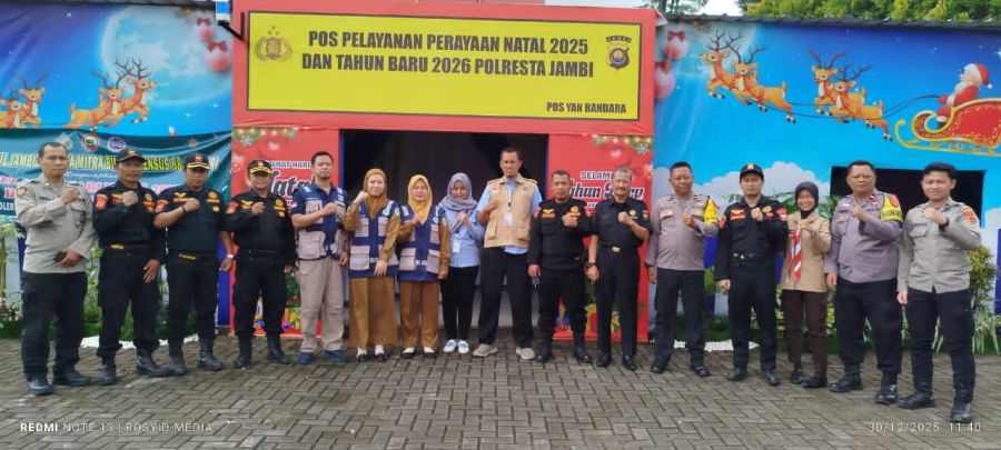 Pengurus Senkom Kota Jambi Turun Lapangan Pantau Personel di Pos Pam dan Pos Yan