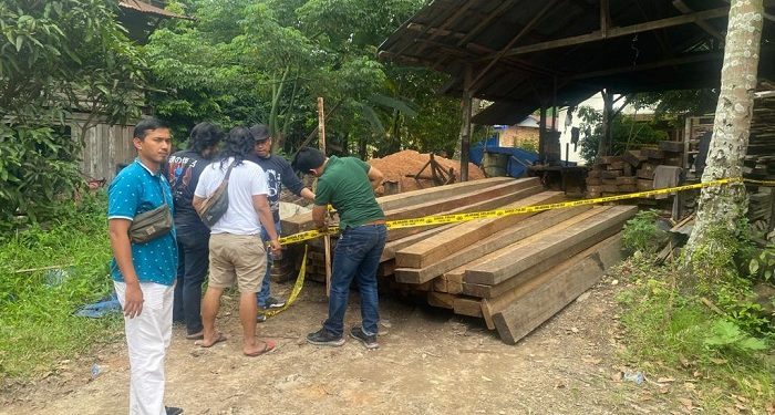 Polisi Amankan Tiga Terduga Pelaku Ilegal Logging di Muaro Jambi