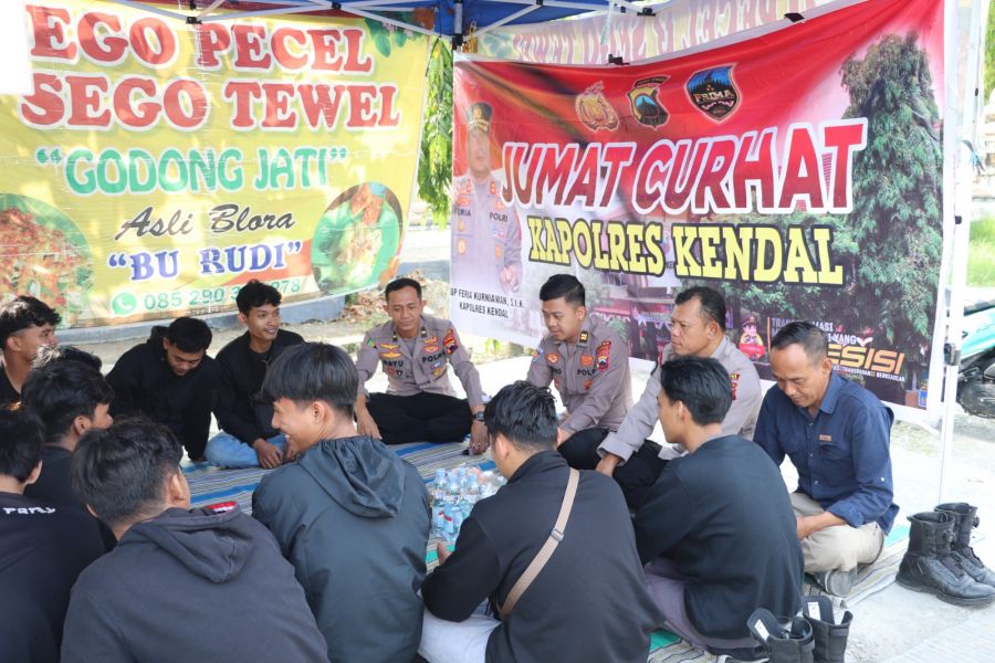Polres Kendal Ngopi Bareng Pekerja Pabrik, Dengarkan Langsung Keluhan Masyarakat