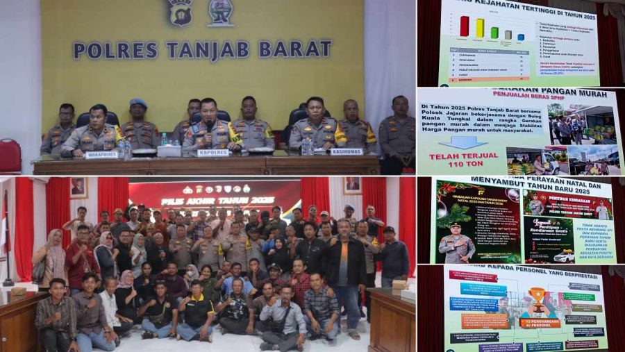 Polres Tanjab Barat Paparkan Capaian dan Tantangan di Rilis Akhir Tahun
