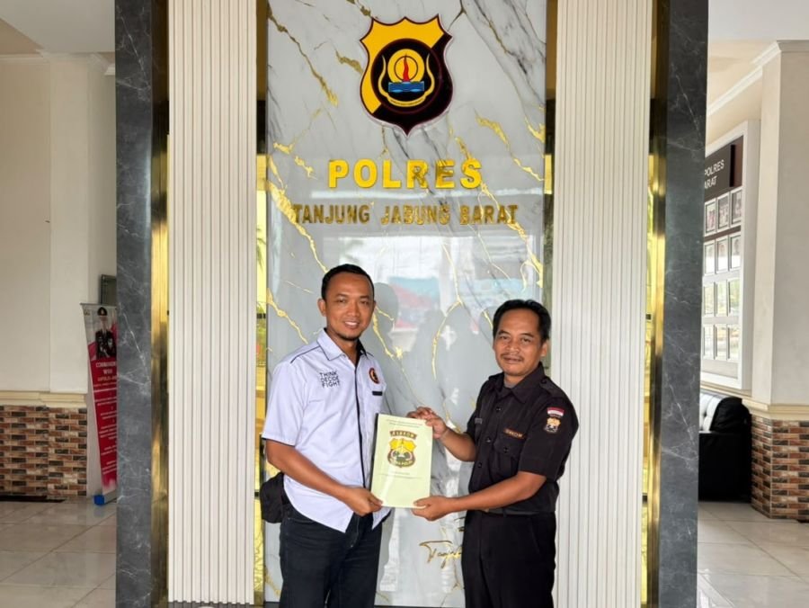 Polres Tanjab Barat Terima Audiensi Senkom, Perkuat Koordinasi Kamtibmas