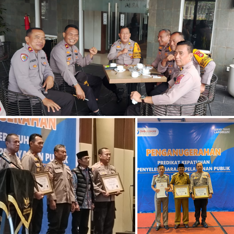 Polres Tanjab Barat Terima Piagam Penghargaan Penganugrahan Predikat, Ombudsman RI