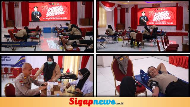 POLRES TANJABBAR GELAR DONOR DARAH SERENTAK Humas Polri Ke-74: Aksi Kemanusiaan Wujud Kepedulian