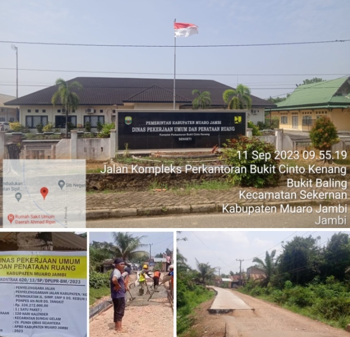 Projek Pekerjaan Peningkatan Jalan Simpang SMPN 09 Desa Kebun Sembilan Diduga Ngasal