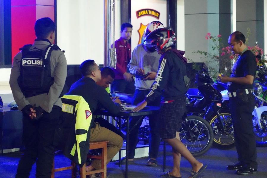 Respon Aduan Masyarakat, Polisi Amankan 9 Motor Tidak Sesuai Spektek Diduga Balap Liar di Ponorogo