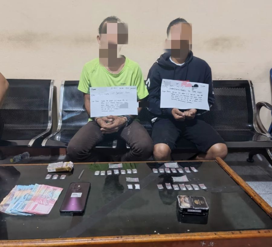 Ringkus Dua Pelaku Narkoba di Kampung Baru, Polres Tanjab Barat Amankan 26 Paket Sabu