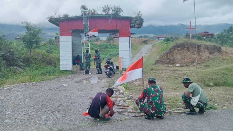 Sambut Hari Sumpah Pemuda, Koramil Oksibil Ajak Pemuda Serambakon Lakukan Hal Positif