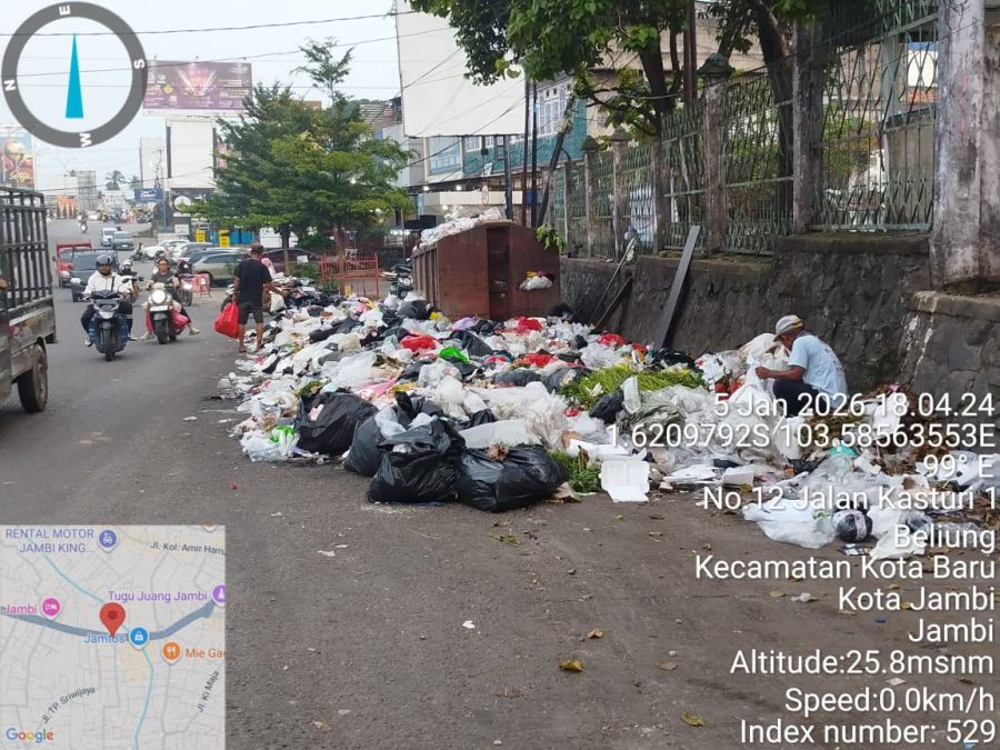 Sampah Menggunung hingga Bau Menyengat, Slogan “Kota Jambi Bahagia” Dipertanyakan