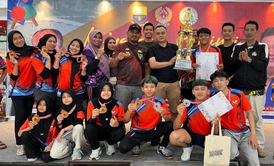 Semangat Juang 338 Atlet Menggema, Kejurprov Tenis Meja Jambi 2025 Ditutup dengan Prestasi Gemilang