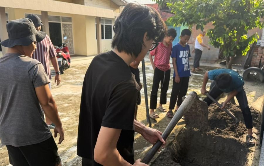 Semangat Kebersamaan, LDII Tambaksari Gotong Royong Siapkan Area Penyembelihan Kurban