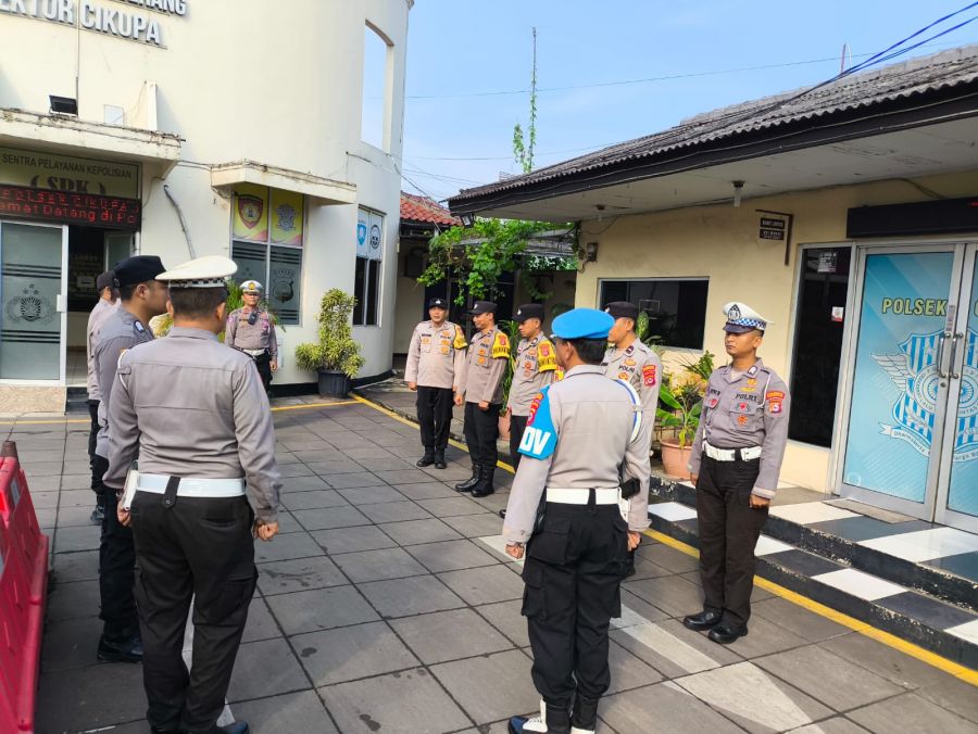 Serah Terima Tugas Jaga di Polsek Cikupa Berjalan Lancar, Kondisi Tahanan dan Inventaris Aman