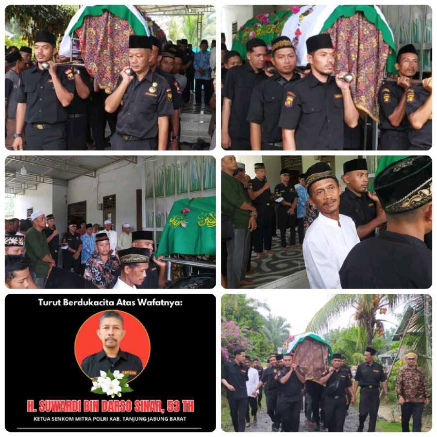 Suparno Ketua Senkom Kecamatan Tebing Tinggi Pikul Jenazah Almarhum H. Suwardi, Simbol Cinta dan