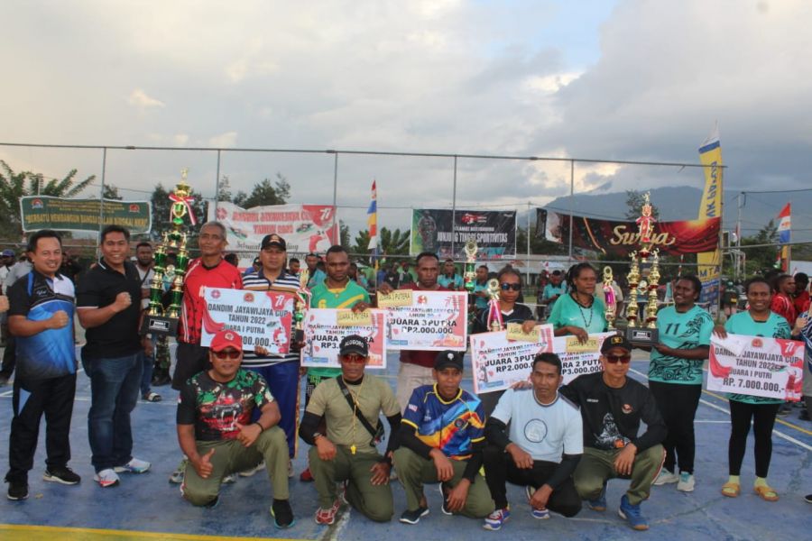 Turnamen Volley Resmi Ditutup, Dandim Harapkan Muncul Pemain Berbakat